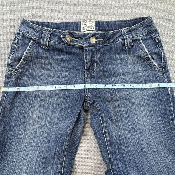 Aeropostale Womens Blue Denim Capri Jeans Size 3/4 Medium Wash Stretch Pockets - Picture 9 of 13